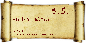 Virág Sára névjegykártya