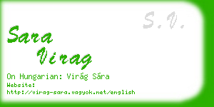 sara virag business card