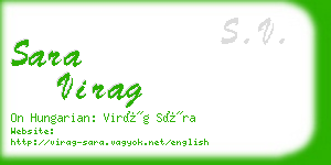 sara virag business card